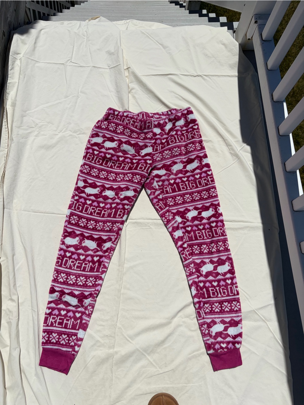 Joe Boxer Pink Fair Isle Knit Leggings